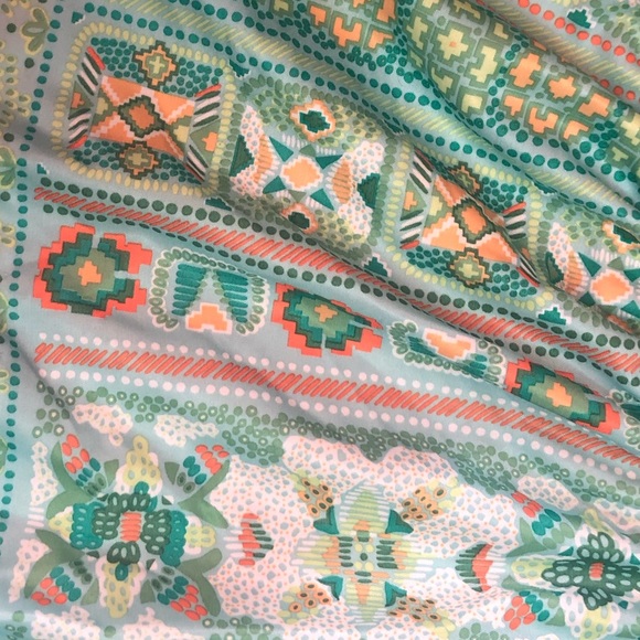 1960’s Green Pattern Maxi Dress - Picture 7 of 7